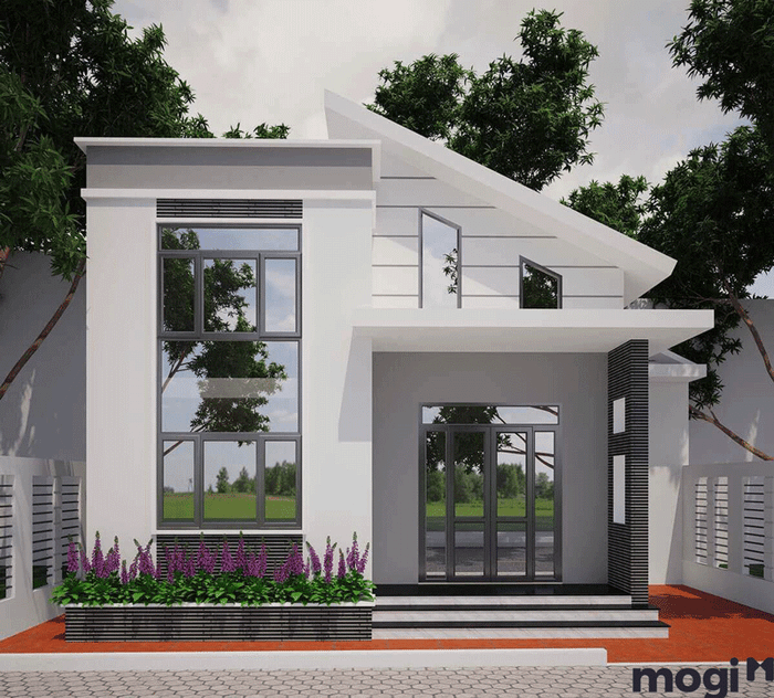 mẫu nhà cấp 4 gác lửng với ngân sách 200 triệu