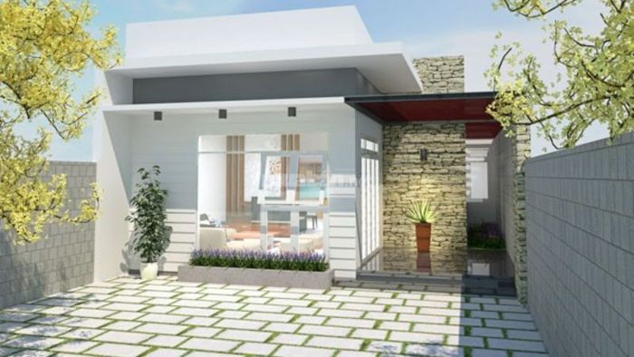 Nhà cấp 4 gác lửng 200 triệu theo dạng hình ống