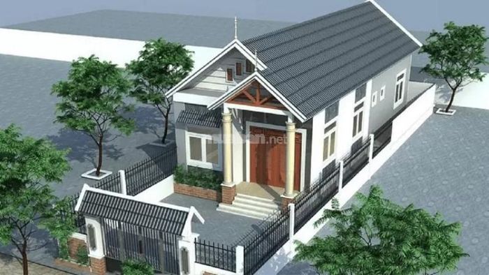 Mẫu nhà cấp 4 giá hợp lý 300 triệu thiết kế theo kiểu ống
