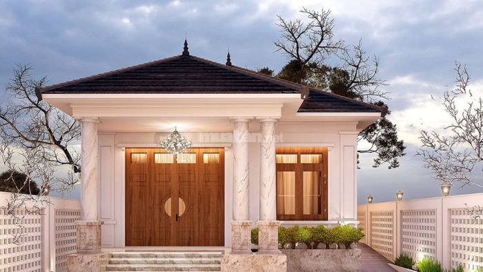 Mẫu nhà cấp 4 với mái Nhật