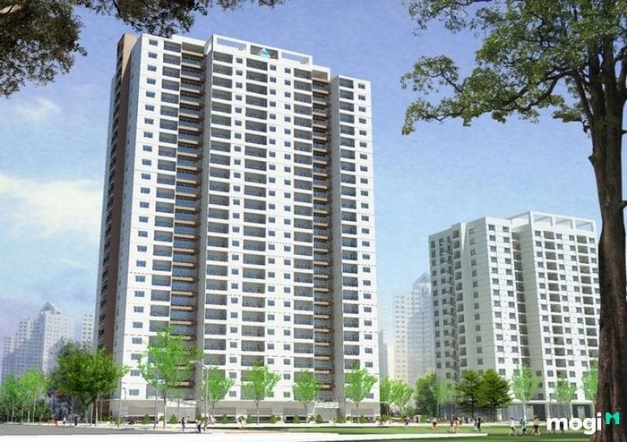 Chung cư cao tầng trong khu đô thị mới Văn Khê