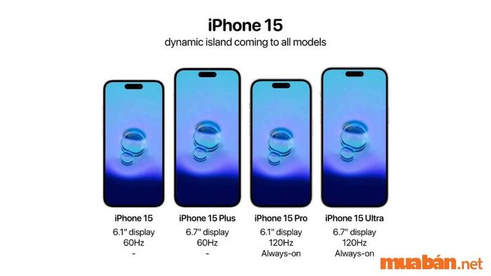 Dynamic Island có mặt trên cả 4 dòng iPhone 15