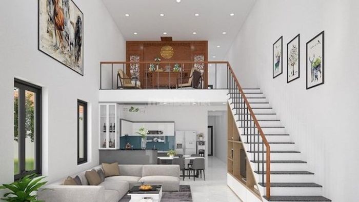 Nhà cấp 4 gác lửng 200 triệu với thiết kế hiện đại