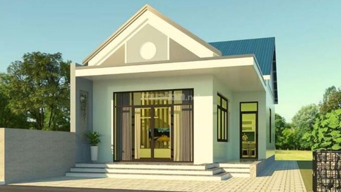 Mẫu nhà cấp 4 đẹp giá rẻ 300 triệu có 2 phòng ngủ dành cho gia đình