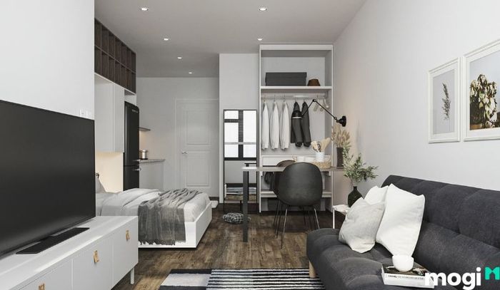 Mẫu 2: Thiết kế phòng trọ 16m2 không có gác