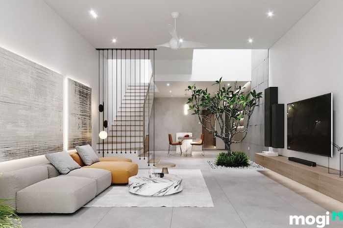 Mẫu thiết kế nội thất nhà phố 2 tầng đẹp và sang trọng số 1