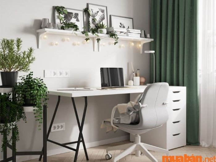 Khu vực làm việc trong phòng khách