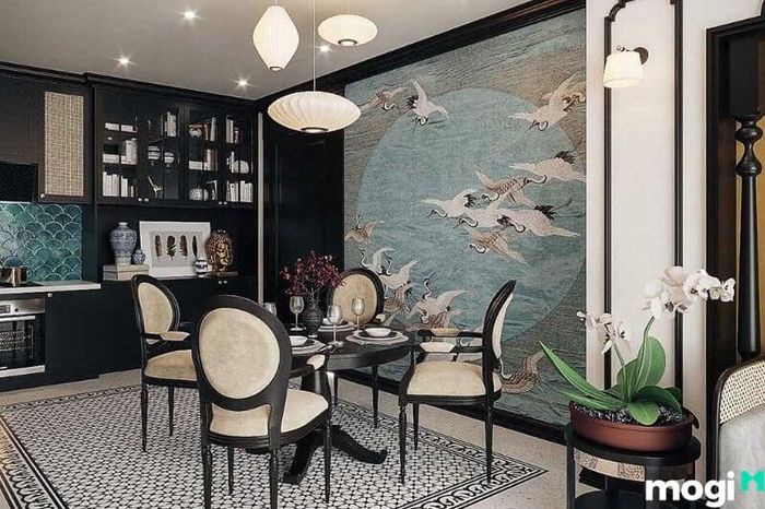 Thiết kế nội thất nhà phố 2 tầng theo phong cách indochine đầy ấn tượng