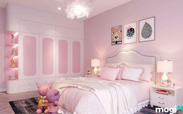 phòng ngủ hiện đại cho bé gái 17 tuổi