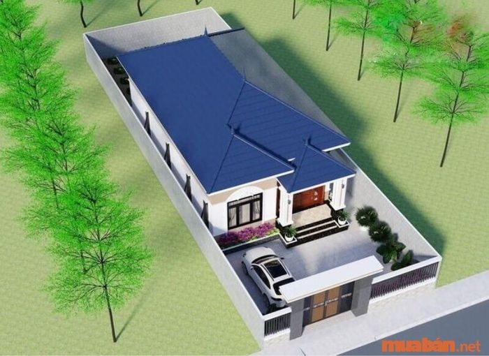 Bạn có thể khai thác không gian để xây dựng sân trước và sân sau cho ngôi nhà.