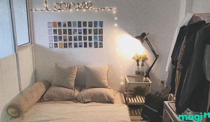 Sử dụng tông màu sáng trong thiết kế phòng trọ 16m2