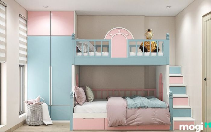 Vật liệu sử dụng cho nội thất phòng ngủ bé gái