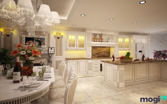 Mẫu nội thất nhà phố tân cổ điển