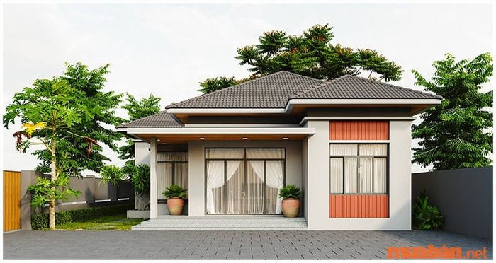 Nhà cấp 4 mái ngói bằng phong cách Nhật Bản.