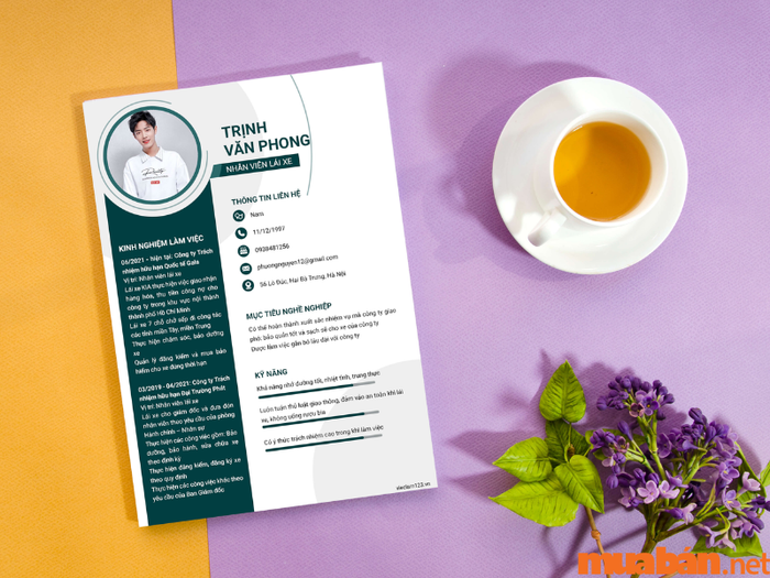 Mẫu CV xin việc lái xe súc tích