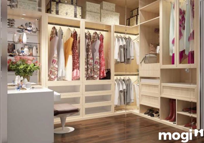 Sắp xếp nội thất phòng thay đồ một cách hợp lý