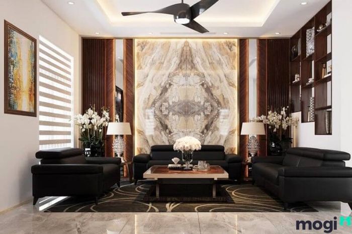 Mẫu thiết kế nội thất phòng khách cho nhà phố một trệt một lầu sang trọng