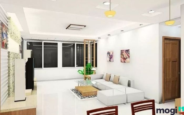 Trần thạch cao cấp 4 mang đến không gian sang trọng.