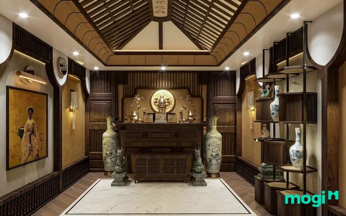 Thiết kế nội thất phòng thờ