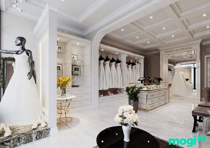Mẫu thiết kế nội thất showroom cho áo cưới