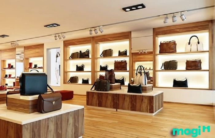 Thiết kế nội thất showroom theo kiểu kẻ ô