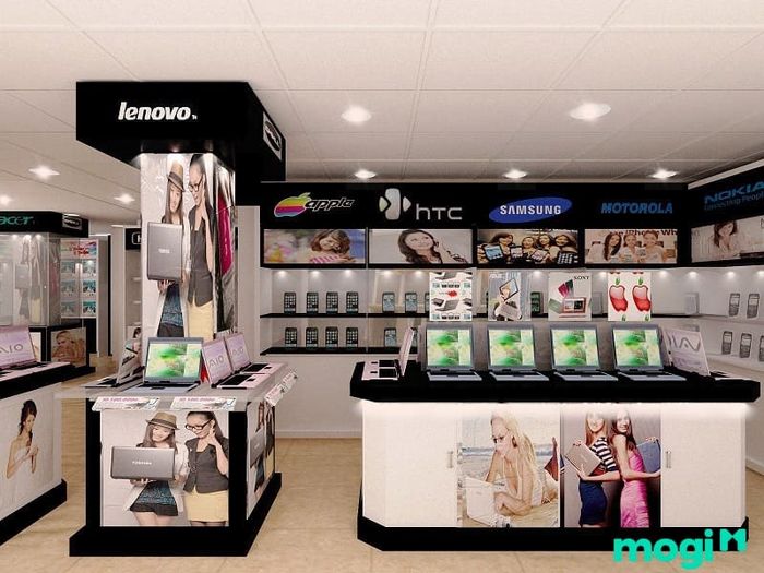 Mẫu thiết kế showroom cho điện thoại