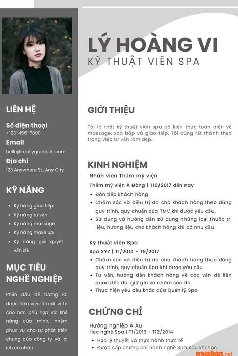 Kỹ thuật viên tại spa