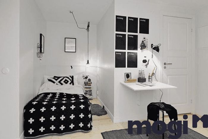 Phòng trọ được trang trí đơn giản nhưng vẫn rất cá tính