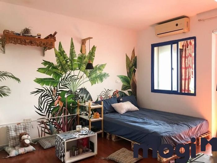 Trang trí phòng trọ nhỏ không gác với nội thất thấp