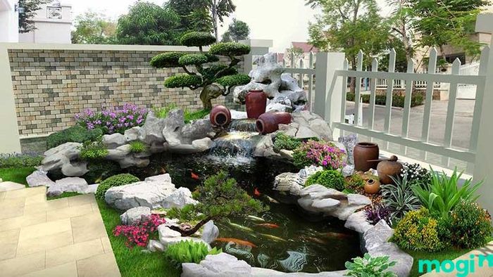 thiết kế bồn hoa trước nhà