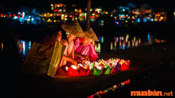 Thả hoa đăng trên sông Hoài