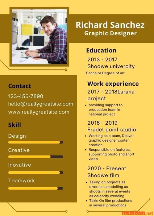 Mẫu CV PowerPoint mang phong cách riêng phiên bản 2