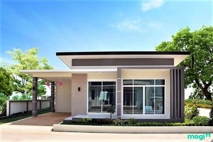 Nhà cấp 4 3 phòng ngủ hình vuông 21