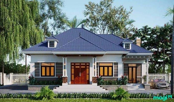 Nhà cấp 4 có sân vườn kiểu 1
