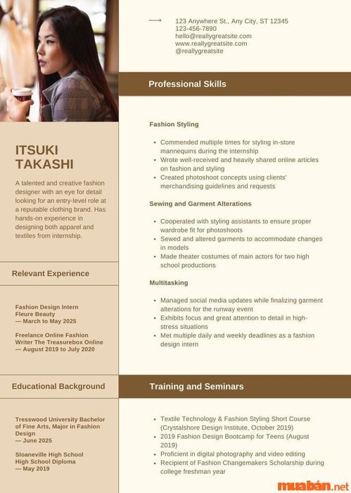 Mẫu CV PowerPoint thiết kế đơn giản phiên bản 2