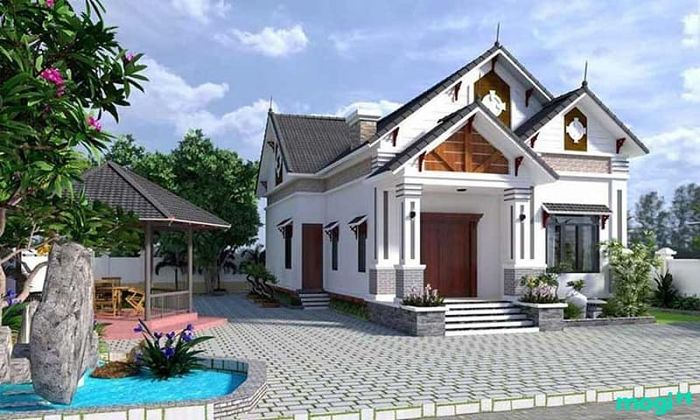 Nhà cấp 4 nông thôn với 3 phòng ngủ đảm bảo đầy đủ công năng sử dụng
