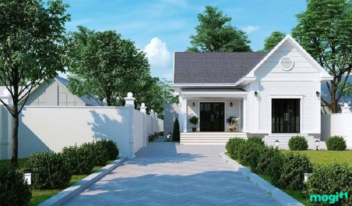 Mẫu nhà cấp 4 kiểu chữ A