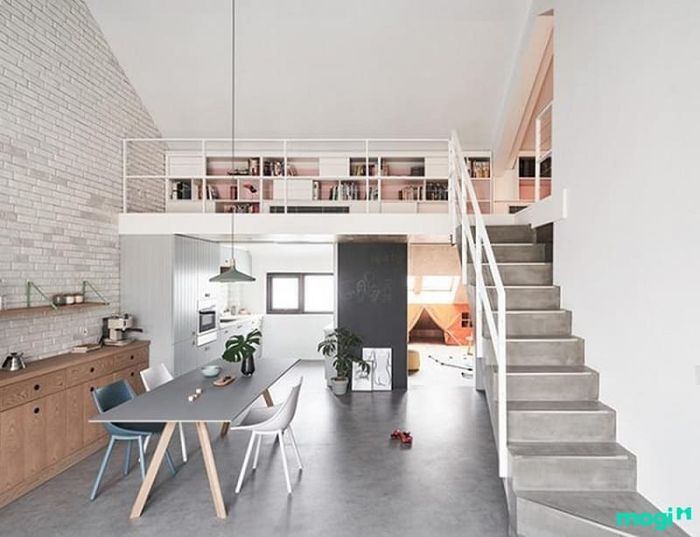 Nhà cấp 4 gác lửng kiểu 2
