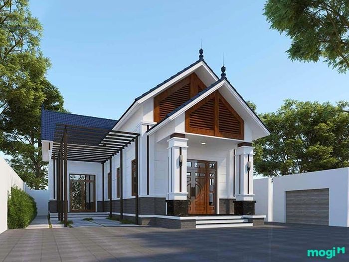 Nhà cấp 4 3 phòng ngủ kiểu chữ A