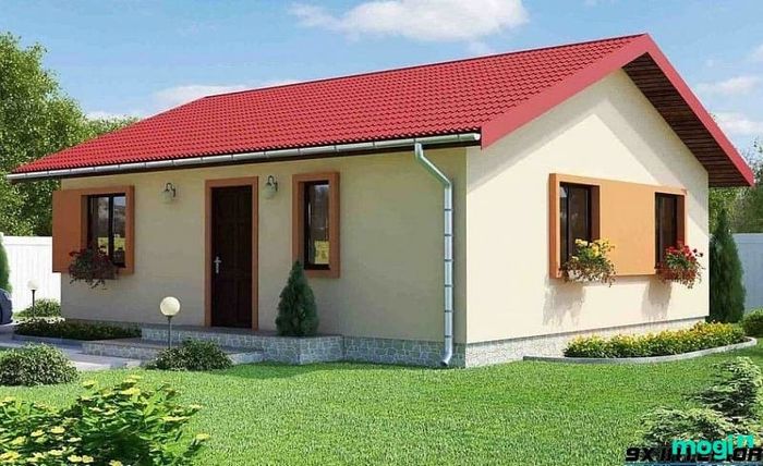 Nhà cấp 4 3 phòng ngủ mái tôn 1