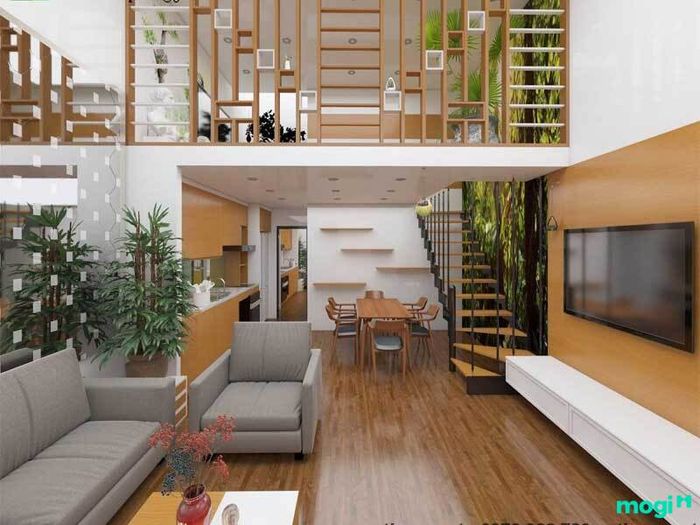 Nhà cấp 4 gác lửng kiểu 1