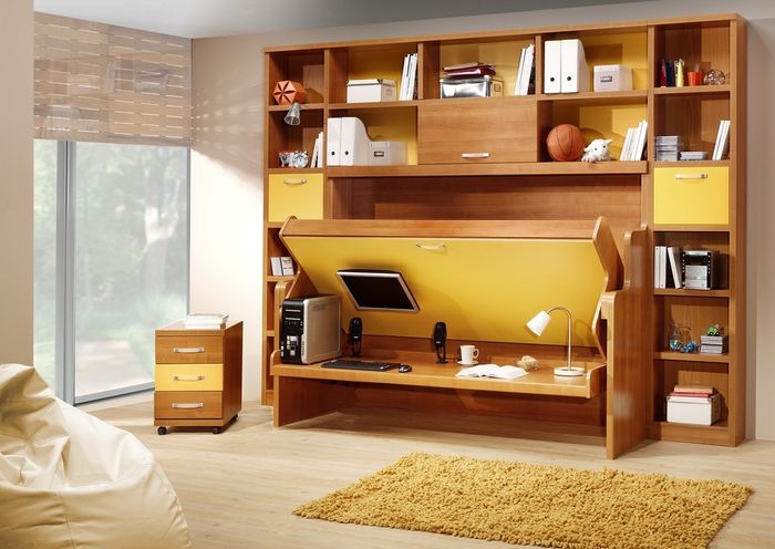 Giường đa năng có thể gấp gọn dễ dàng, giúp tiết kiệm không gian cho phòng ngủ nhỏ.