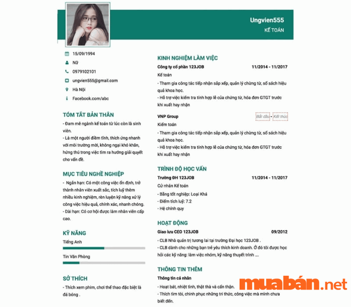 CV lập trình viên