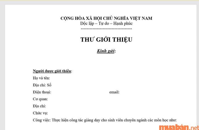 Nếu có, hãy đính kèm thư giới thiệu.