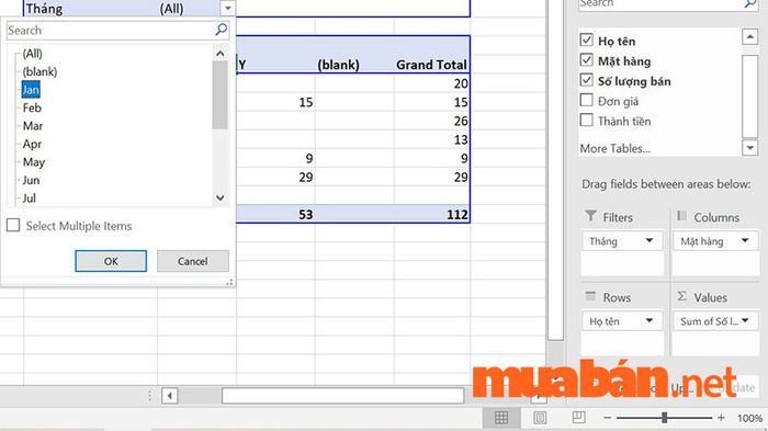 pivot table là gì