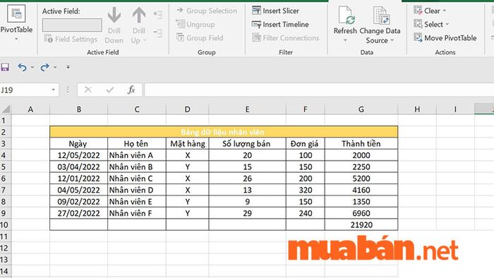 pivot table là gì
