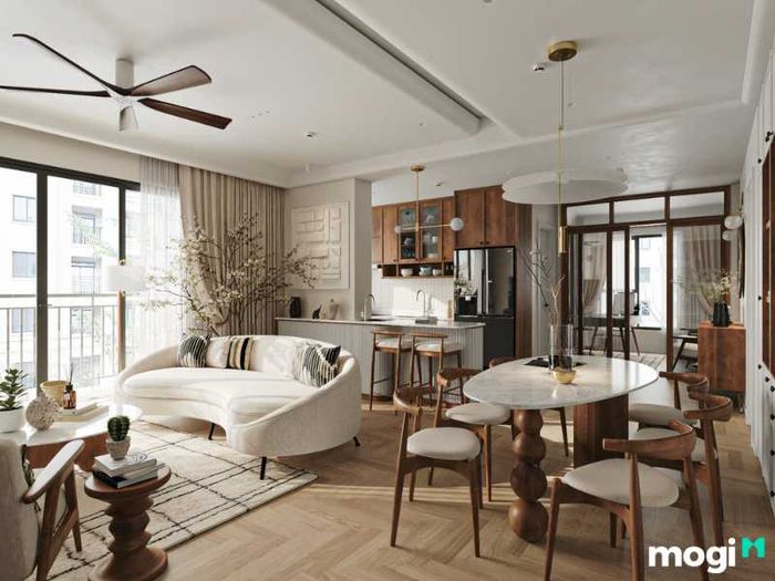 Mẫu thiết kế nội thất chung cư 70m2