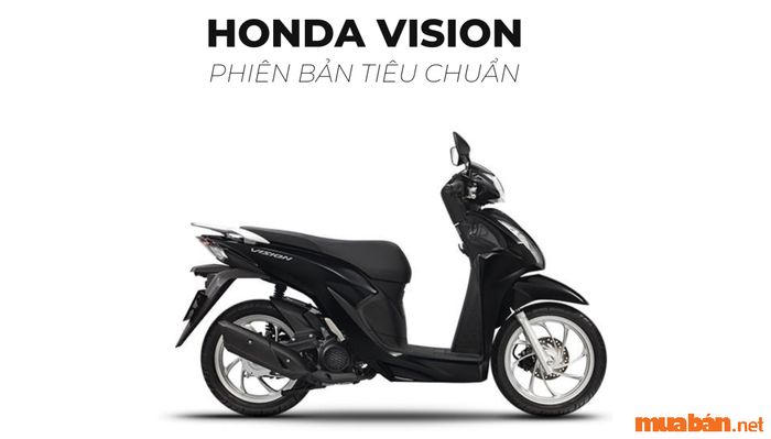 Honda Vision 2024 phiên bản tiêu chuẩn: Màu đen