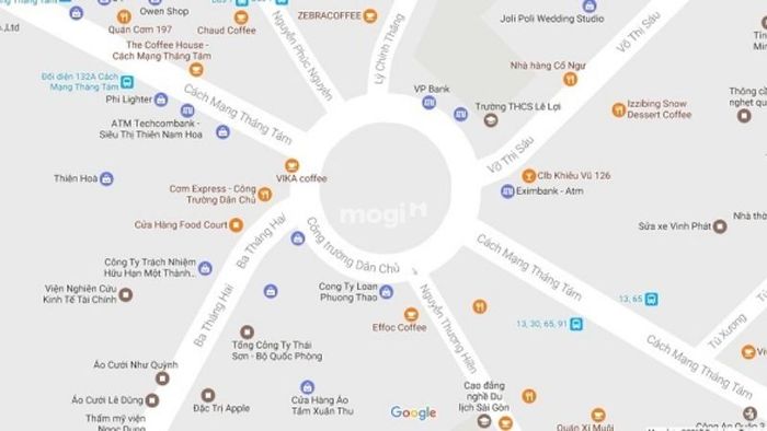 Vòng xoay này nối liền giữa Quận 3 và Quận 10