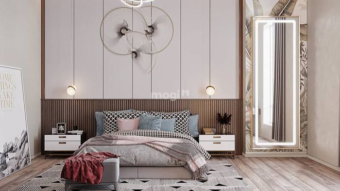Phòng ngủ đẹp cho nữ với phong cách thiết kế hiện đại, đầy ấn tượng
